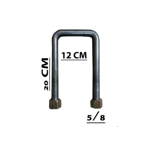 5/8 20 CM - ARA 12 CM U BAĞLANTI