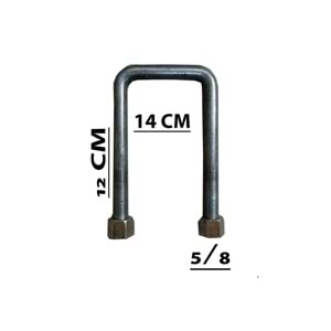 5/8 12 CM - ARA 14 CM U BAĞLANTI
