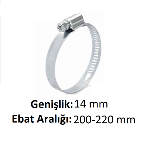 200*220 HORTUM KELEPÇESİ 13 mm