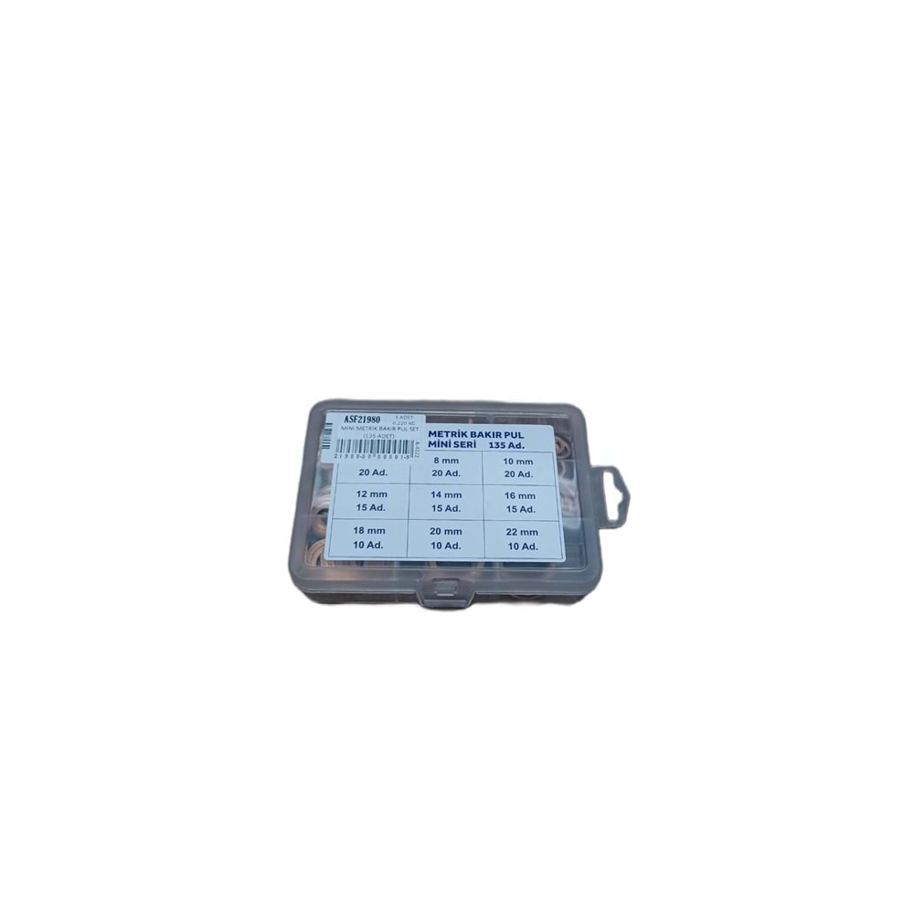 MİNİ METRİK BAKIR PUL SET (135 ADET)